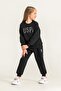 Girl's Embroidered Black Long Sleeve Tracksuit Set Us2723-C-V3