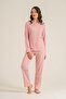 Women's Have a Super Day Pink Long Sleeve Pajama Set Pc9294-S-V1 - 7