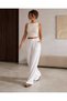 Women's Elastic Waist, Lace-Up, Wide-Leg, Flowy Beach and Casual Trousers - 5