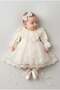 Baby Girl Sakura 4-Piece Elegant Dress Set 0-3/3-6 Months Mevlüt Set Newborn Hospital Release