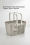1 Piece Gray Multi-Purpose Basket with Handle Kitchen Bathroom Organizer Carrying Basket