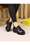 Perra Women's Black Patent Leather Elastic Parachute Hiking Shoes - 3