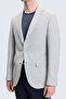 Gray Slim Fit Mono Collar Classic Jacket - 3