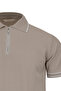 Beige Regular Fit Polo Collar Rayon T-Shirt - 2