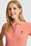 Women's Salmon Polo Collar Basic T-Shirt 50321798-Vr204 - 2
