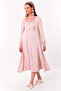 Cotton Maternity Nightgown and Dressing Gown Set with Nursing Features Effortt - Powder - 2