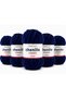 Chenille Velvet Yarn (Chenille Classic) Amigurumi Yarn - 5 Yards - 536 Dark Blue