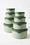 Set of 8 Round Storage Containers (0.45ml -0.8Ml-1.5L-2.5L) - 2