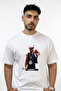 50 Cent_50 Design Printed Oversize White T-Shirt