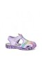 Girl's Glittery Velcro Closed-Toe Summer Sandals Silver - 2