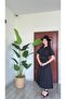 Short Sleeve Buttoned Belted Maxi Length Shirt Collar Very Stylish Comfortable Dress - 3