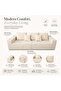 Cloud Sectional Boneless Couches for Living Room, Modular Shaped Couch with Deep Seat Oversized Right Facing Chaise, Memory Foam Compressed Spineless 3 Seater Sofa for Apartment (3-Seater) - 4