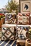 Racing Horses Patterned 4-Piece Throw Pillow Cover Set