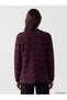 Lcw Grace Burgundy Crew Neck Patterned Women's Knitwear Cardigan - 4