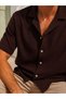 Men's Short-Sleeved Summer Muslin Cotton Shirt - 2