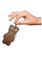 Handmade Cottagecore Brown Teddy Bear Felt Keychain 13 cm - 2
