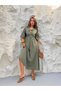Premium Special Edition Muslin Fabric Balloon Sleeve Midi Dress - 3