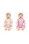 Baby Girl Romper 3-6 Months 100% Cotton Snap Fastener Long Sleeve Heart Patterned Baby Sleeping Bag Daily Use - 4