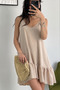 Keten Look Fabric Woven Dress with Adjustable Straps - 5