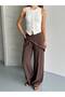 Stone Detailed Wide Leg Trousers