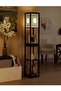Nordic Modern Bedroom linen cover Standing Floor vertical lamp With 9W bulb - 3