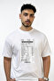 Eminem Marshall Mathers Lp Design Printed Oversize White T-Shirt