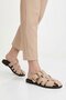 Beige Closed-Front Women's Flat Slippers