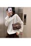 Women's Crocodile Pattern Shoulder Bag, Ladies PU Leather Crossbody Bag Sling Bag Side Bag Small Square Bag - 2