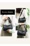 Women Genuine Leather Shoulder Bag Large-Capacity Multi-Pocket Satchel, Ladies Crossbody Bag With Neat Stitching For Teenager Youth Daily Casual Travel, Trendy Cross Bags For Party Outings (Bl - 2