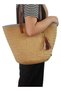 Women's Straw Beach Bag Satchel Bag, Ladies Large Capacity Resort Tote Bag Clutch Bag Handbag - 2