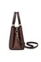 Women's Textured Shoulder Bag, Ladies Large-capacity Top-handle Crossbody Bag Sling Bag Side Bag - 3
