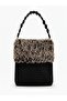 Handmade Black Knitted Bag with Plush Detail - Stylish and Elegant Design - 4