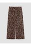 Trendlucky Women's Patterned Trousers with Elastic Waist and Difference in Color - 5