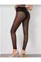 Women's Black Transparent High-Waisted Lycra Tulle Tights - 4