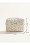 Ecru Green Patterned Quilted Handmade (Medium Size) Makeup Bag – Travel Bag - 4