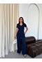 Women's Buckled Double-Breasted Top and Striped Modal Pants Set