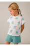 Girl's Printed Ruffle Sleeve T-Shirt 3018