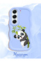 Tecno Camon 40 Pro 5g Compatible Case Camera Protector Blue Silicone Couple Phone Case Panda Pattern - 2