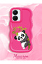 Vivo Y16 Compatible Case Camera Protector Red Silicone Couple Phone Case Panda Pattern - 2