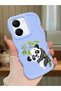 Vivo Y36 5g Compatible Case Camera Protector Blue Silicone Couple Phone Case Panda Pattern