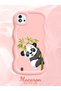 Realme C20 Compatible Case Camera Protector Pink Silicone Couple Phone Case Panda Pattern - 2