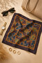 Defne Apollon Harman 100% Silk Handkerchief 33 X 33 cm – Brown