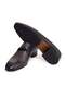 Anthracite Color Laceless Genuine Leather Men's Shoes - 3