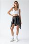 2137 Women's Sports Casual High Waist Gathering Shorts Leggings Black - 4