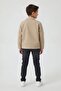 Cream Emblem Jacket and T-Shirt Boys' 3-Piece Trouser Set 24016 - 5