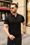 Men's Buttoned Collar Cotton Knitwear T-Shirt