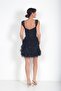 Women's Thick Strap Lined Beaded Sequined Layered Short Dress - 4