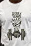 White Great One Printed Crew Neck Single Jersey Cotton Fabric Sportsman Men's T-Shirt - 2
