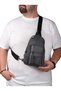Multi-Compartment Waterproof Daily Use Cross Shoulder and Backpack Bag with USB Port - 7