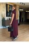 Timeless Everyday Elegance |   Women's V-Neck Comfortable Fit Maxi Viscose Dress with Pockets - 5